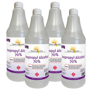 Isopropyl Alcohol 70% Anhydrous 1 Gallon - Pack of 4 Quarts - Isopropyl-Alcohol.Com