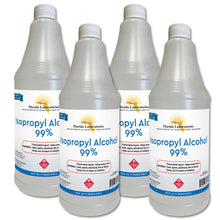 Load image into Gallery viewer, Isopropyl Alcohol 99% Anhydrous - 1 Gallon, Pack of 4 Quarts - Includes ONE Sprayer - Isopropyl-Alcohol.Com