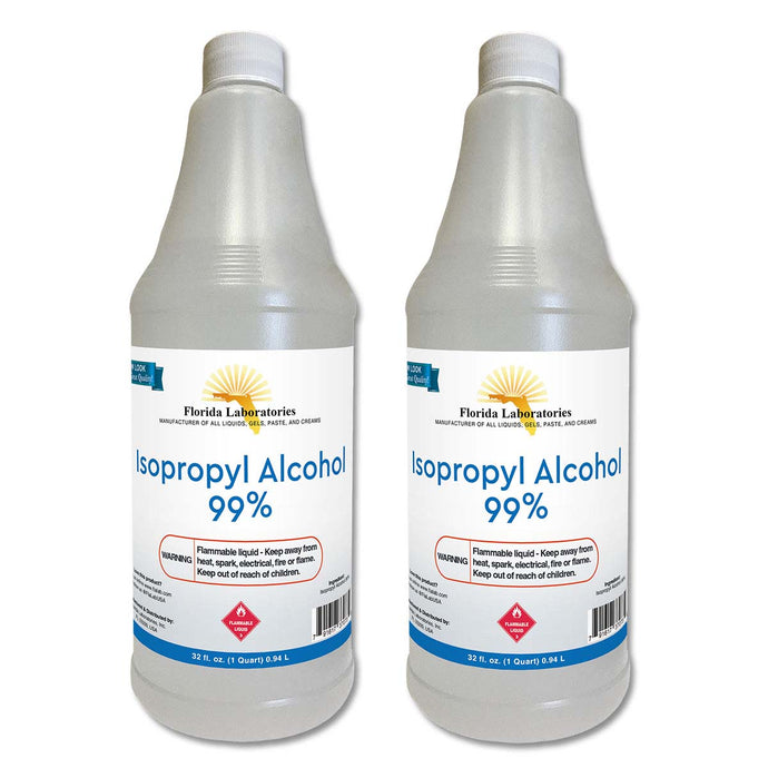 Isopropyl Alcohol 99% Anhydrous - Half Gallon - 2 Quart Bottles - Isopropyl-Alcohol.Com