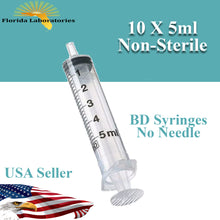 Load image into Gallery viewer, BD Syringes New - 5cc/ml Luer Slip Tip No Needle NON-STERILE - Multiple Quantities Available - Isopropyl-Alcohol.Com