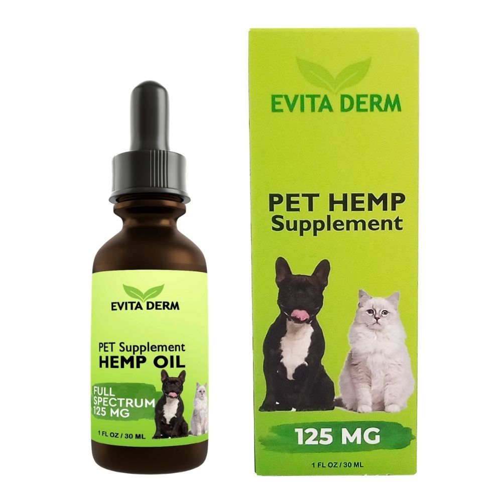 Evita Derm - Calming Pet Hemp/CBD Oil - 1 OZ - Isopropyl-Alcohol.Com