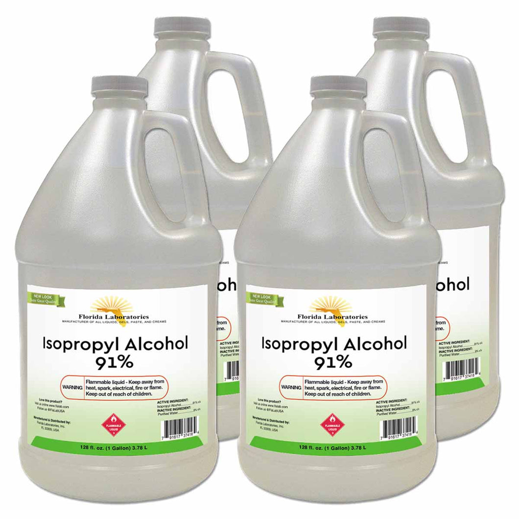 Isopropyl Alcohol 91% - 4 Gallons - Isopropyl-Alcohol.Com